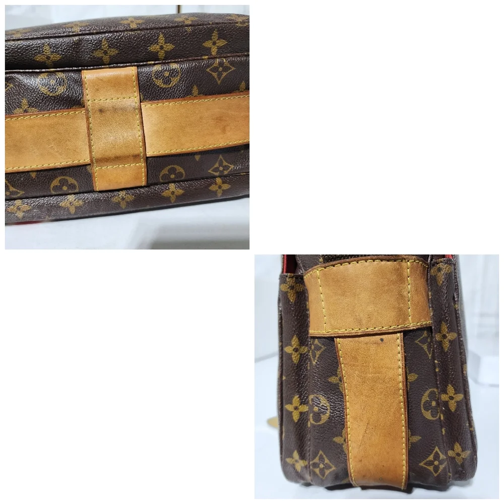 LOUIS VUITTON Monogram Canvas Naviglio Messenger/Crossbody Bag Brown